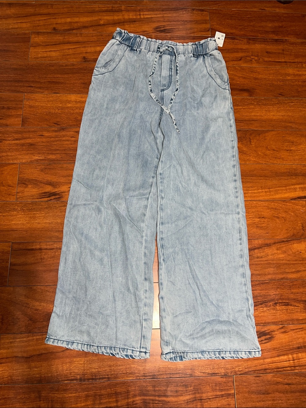 Velvet Heart Light Blue Wide-Leg Drawstring Jeans